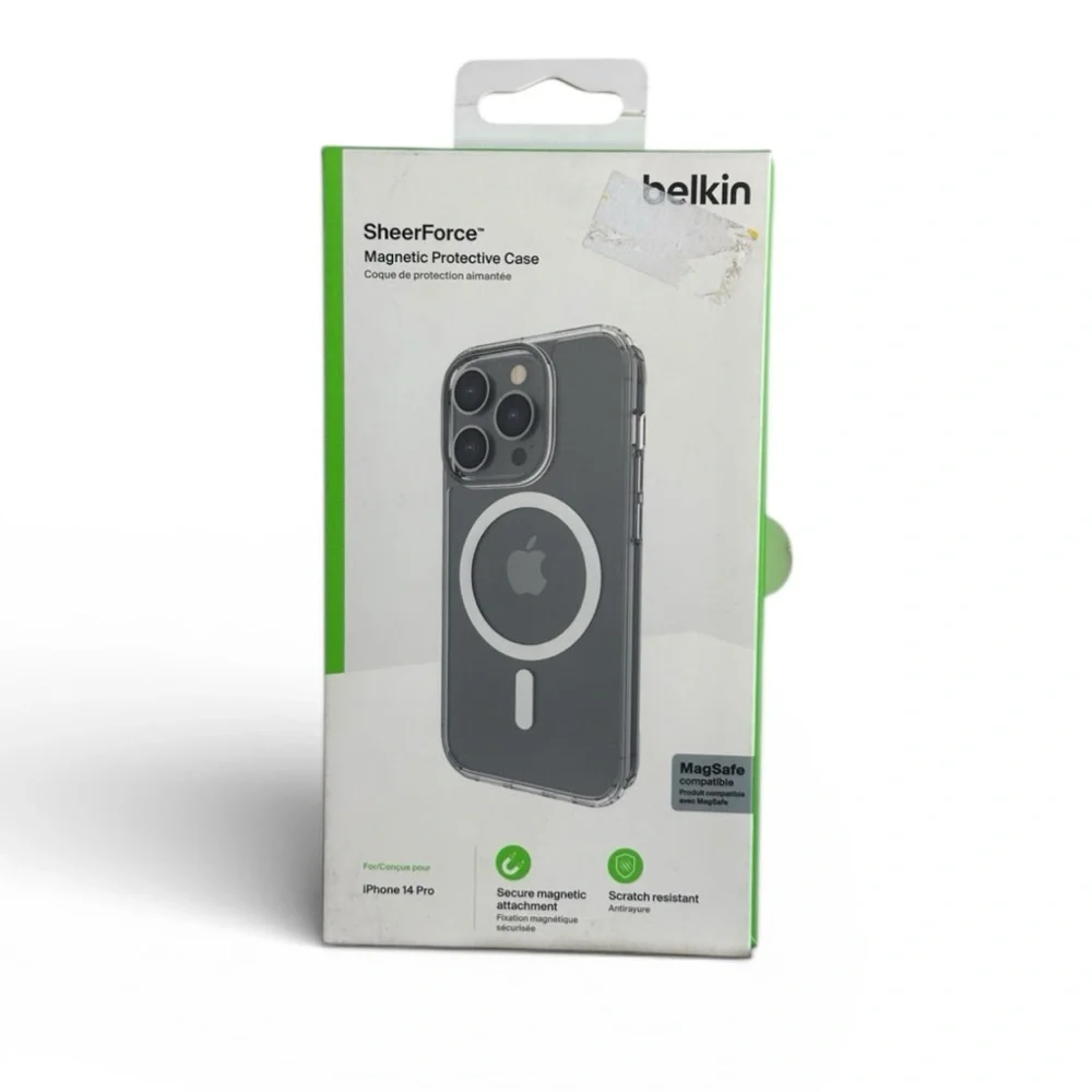 Belkin SheerForce Magnetic Protective Case Apple iPhone 14 Pro Clear NWT